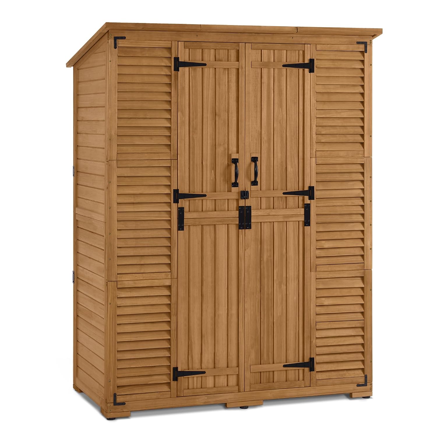 Gardening Tool - Outdoor Storage Cabinet with Shelves, Wooden