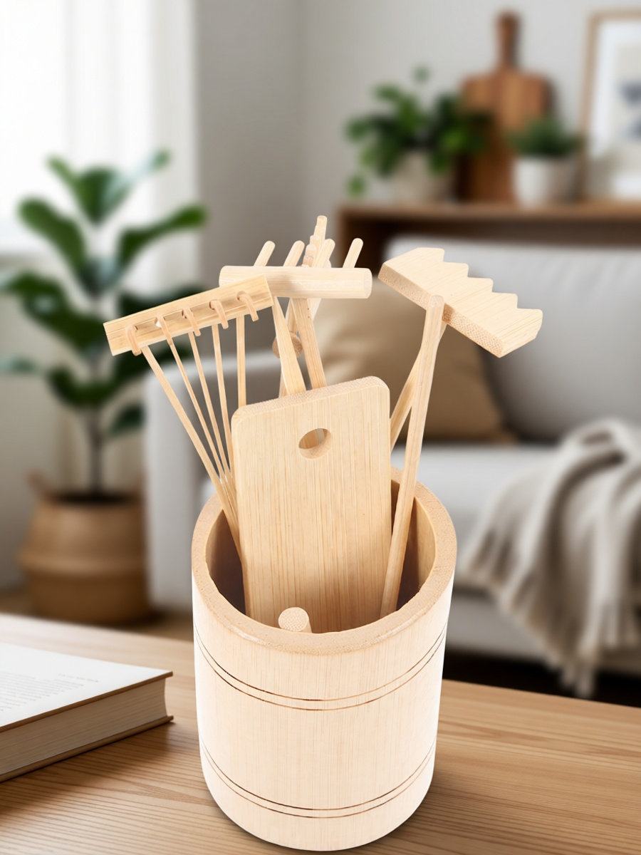 Zen Gardening Tools - 1Set Wooden Mini Zen Garden Rake