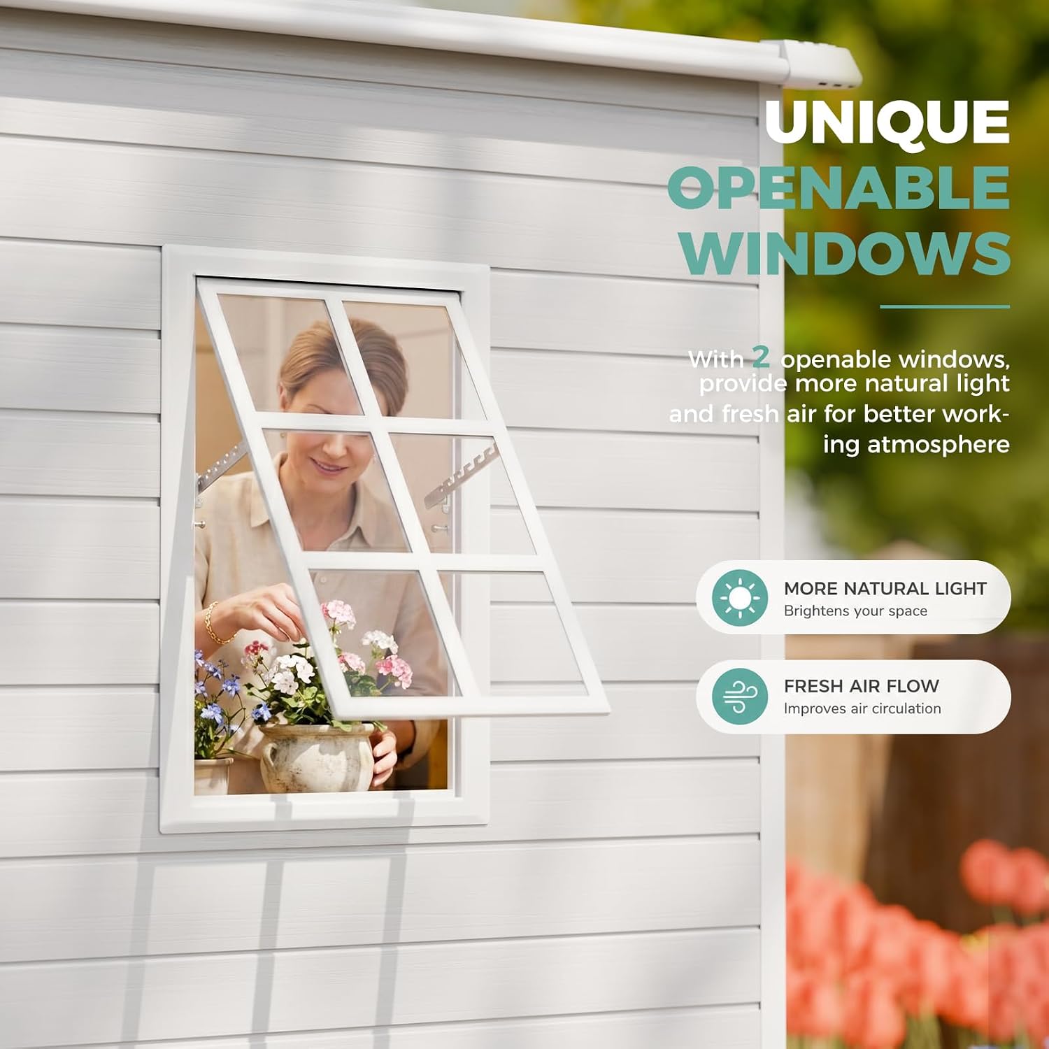 Gardening Tool - 8x6 FT Resin Storage Shed with