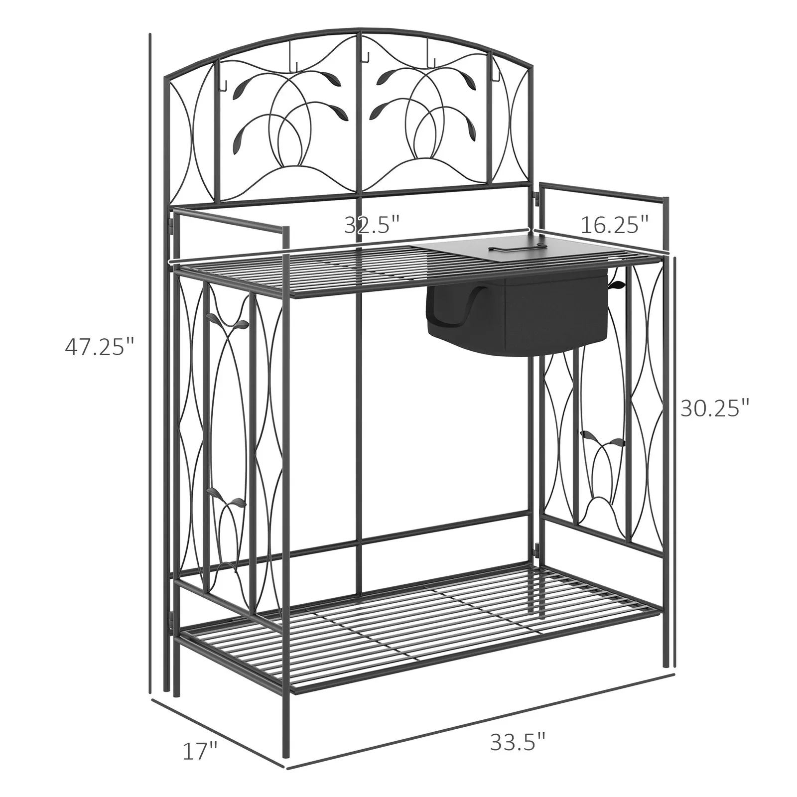 Garden Metal Potting Table Pla - Outdoor Planting Bag recension och pris