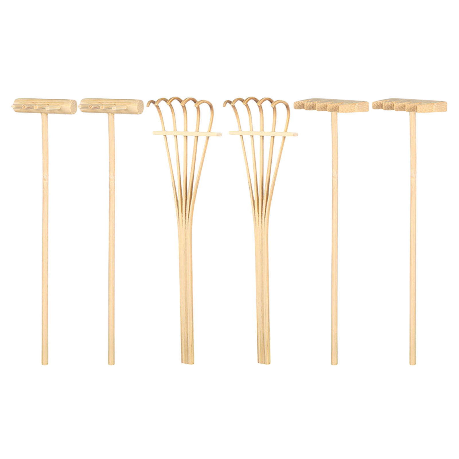 6Pcs Mini Sand Rake Set Bamboo - Zen Gardening Tools recension och pris