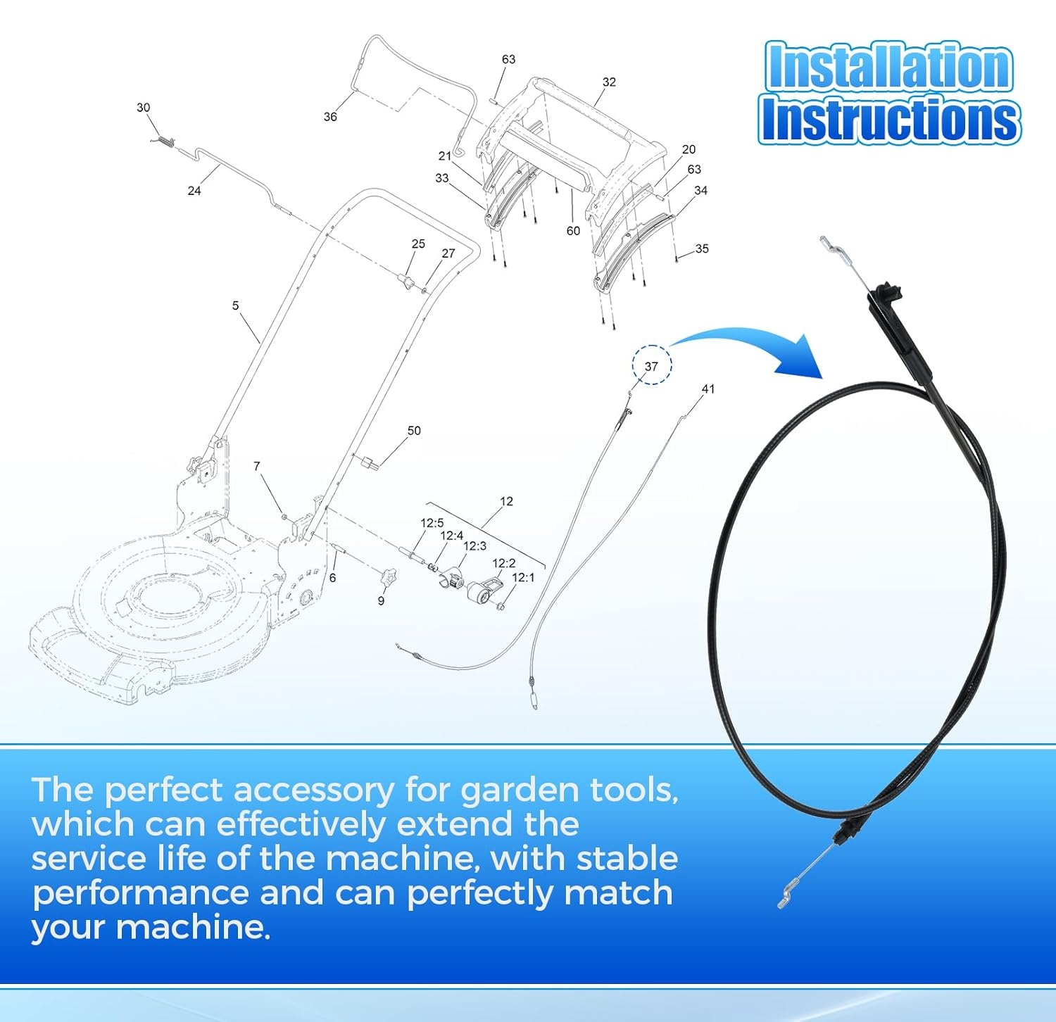 139-6594 PP B&S Brake Cable fo - Gardening Tools B&Q recension och pris