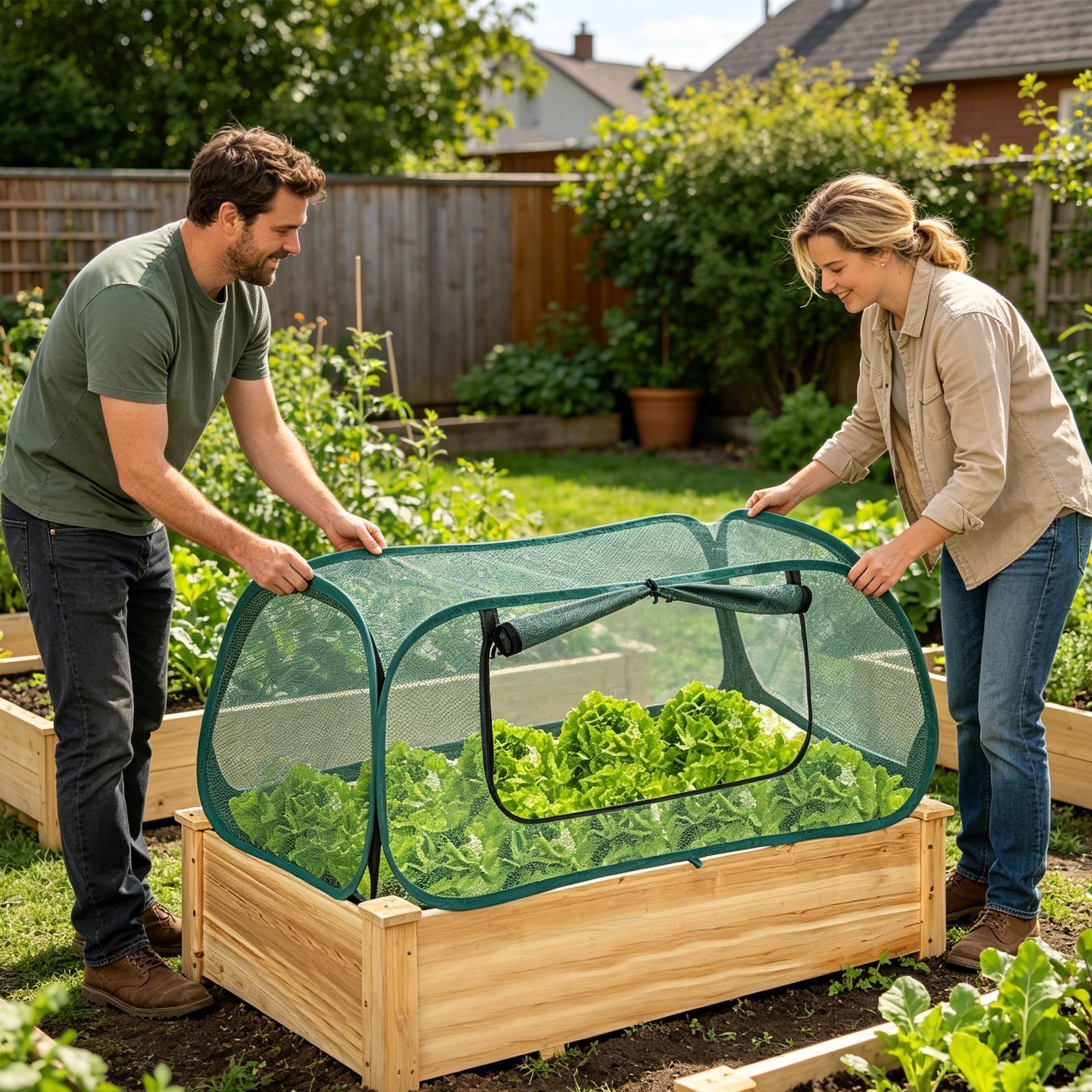 Popup Garden Mesh Plant Cover  - Outdoor Planting Bag recension och pris