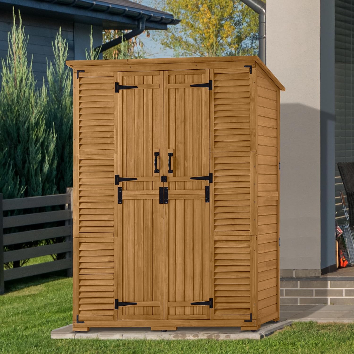 Outdoor Storage Cabinet with S - Gardening Tool recension och pris