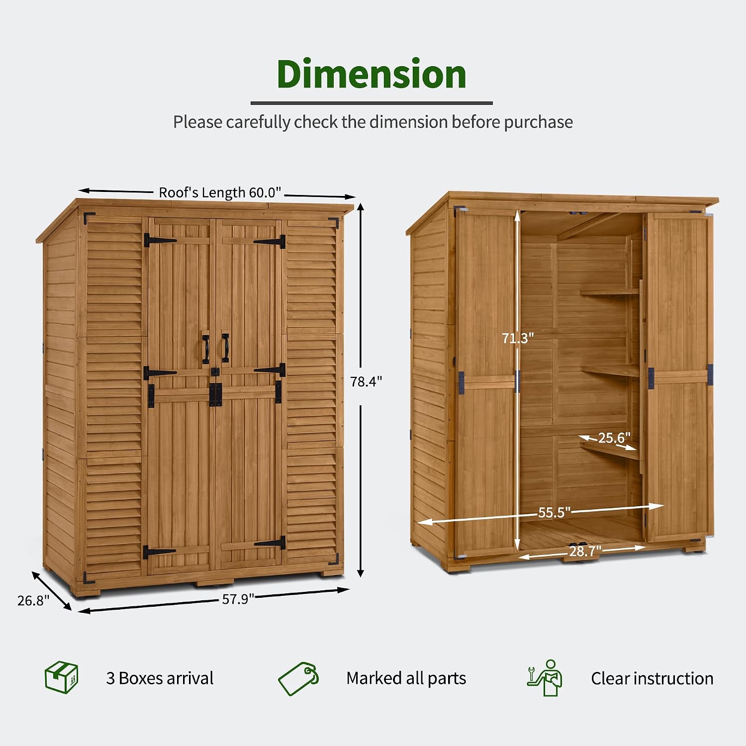 Outdoor Storage Cabinet with S - Gardening Tool recension och pris