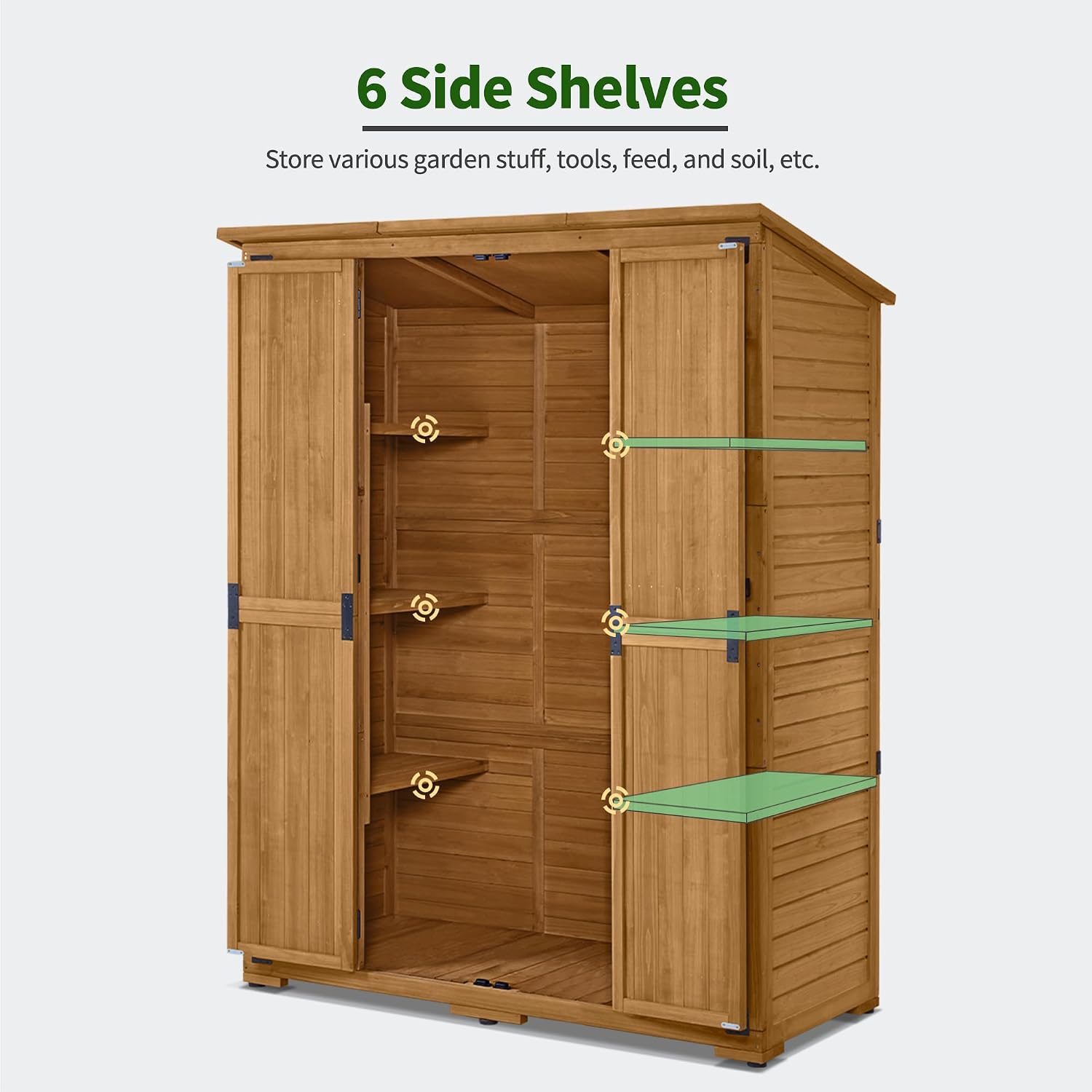 Outdoor Storage Cabinet with S - Gardening Tool recension och pris