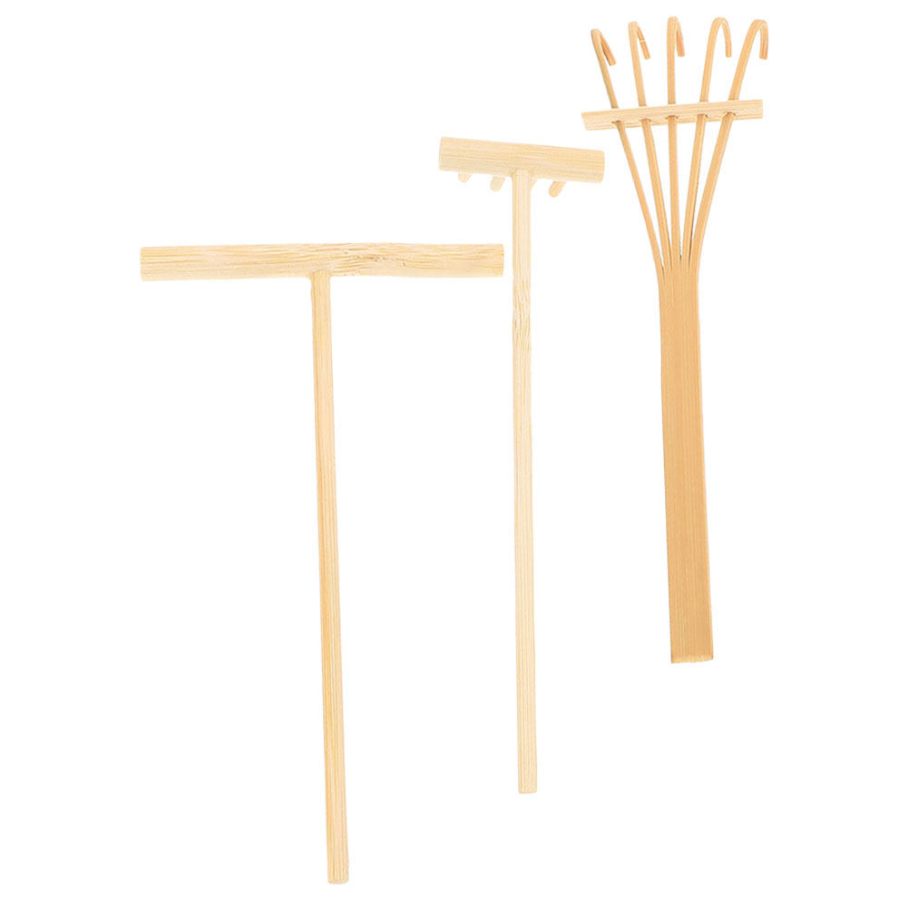1Set Bamboo Sand Table Rakes M - Zen Gardening Tools recension och pris