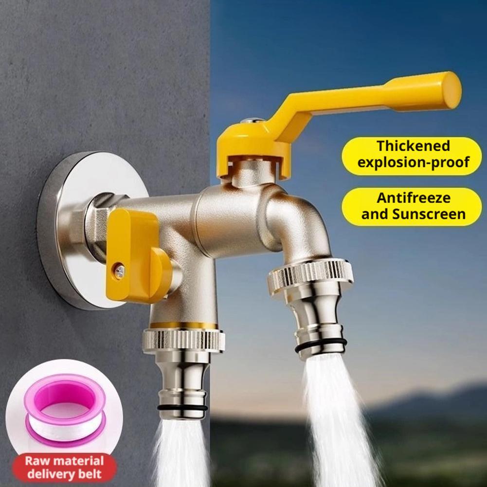 Outdoor Double Water Tap Fauce - Gardening Tools And Equipment recension och pris