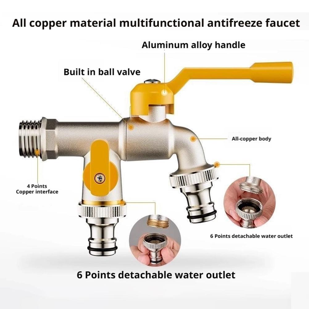 Outdoor Double Water Tap Fauce - Gardening Tools And Equipment recension och pris