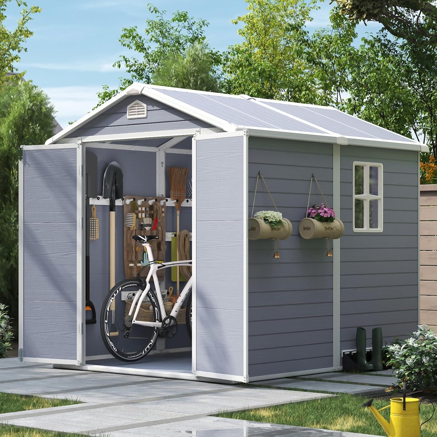 6x8 FT Outdoor Storage Shed Re - Gardening Tool recension och pris