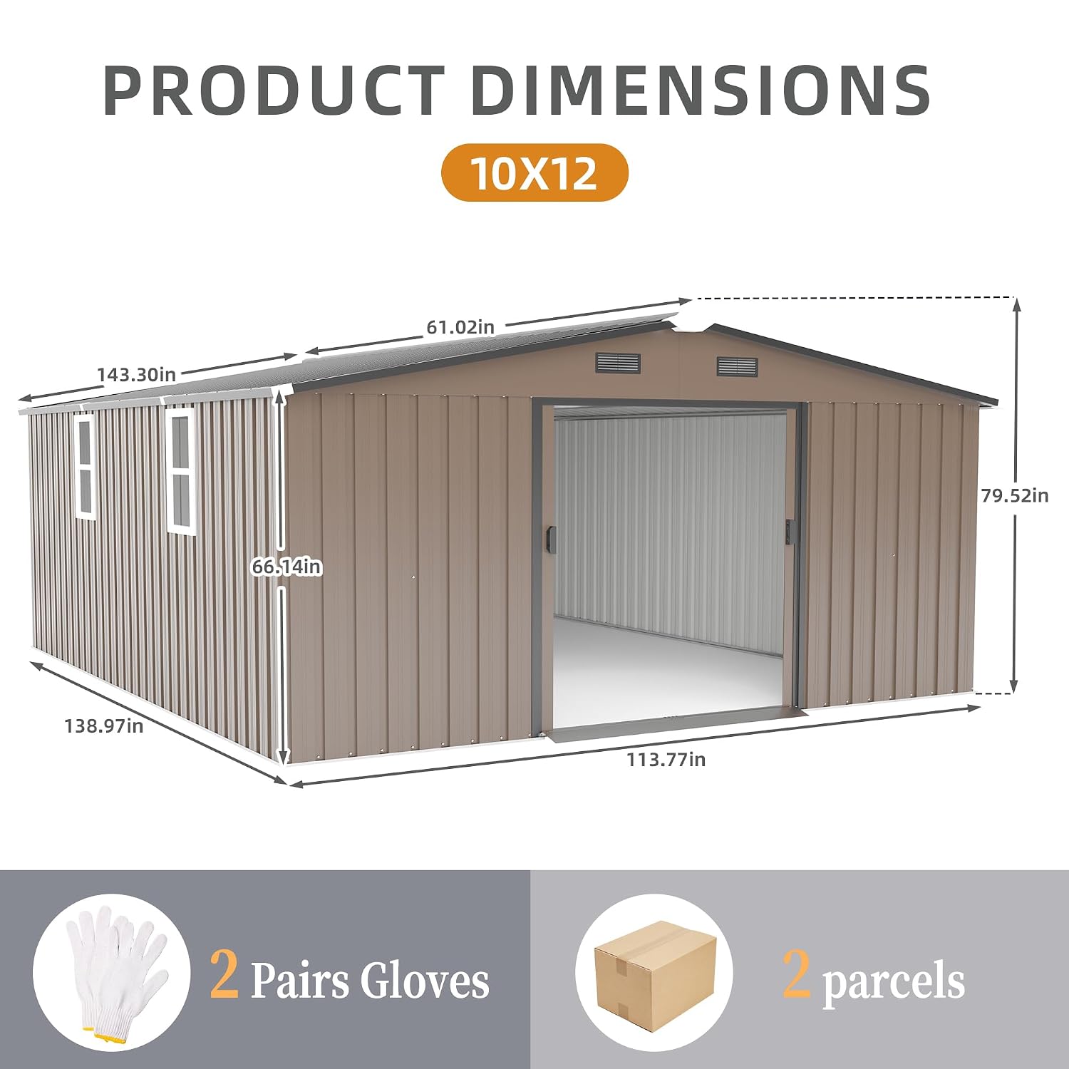 10x12 FT Outdoor Metal Storage - Gardening Tool recension och pris