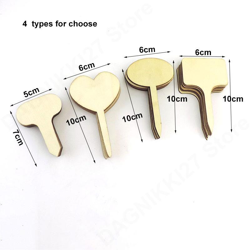 10x T-Type Wooden Plant Labels - Gardening Tools Labeled recension och pris