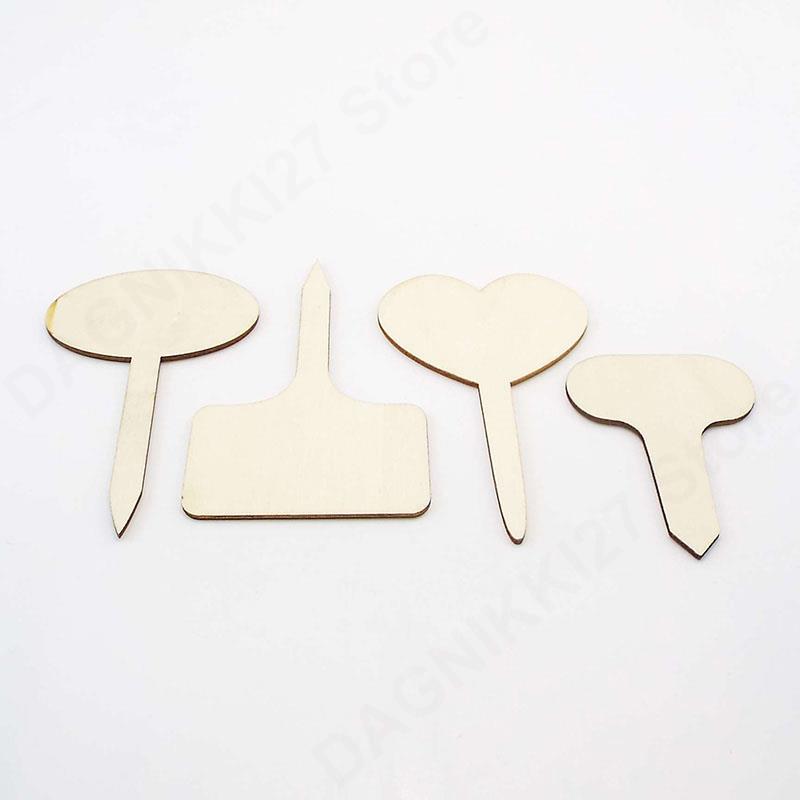 10x T-Type Wooden Plant Labels - Gardening Tools Labeled recension och pris