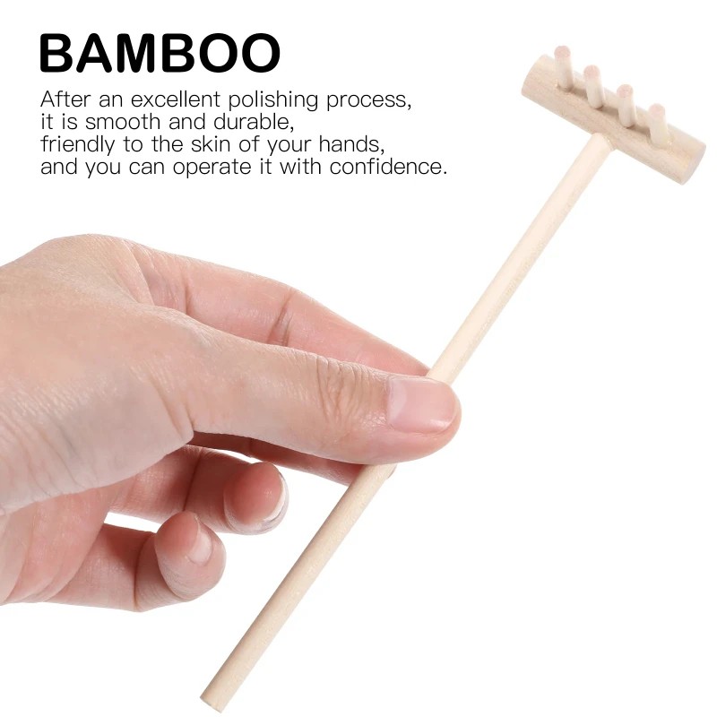 6pcs Mini Bamboo Rake Set for  - Zen Gardening Tools recension och pris