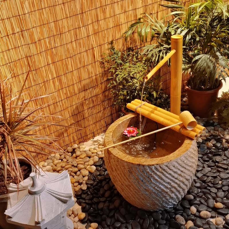 Japanese bamboo Jinglu stone b - Zen Gardening Tools recension och pris