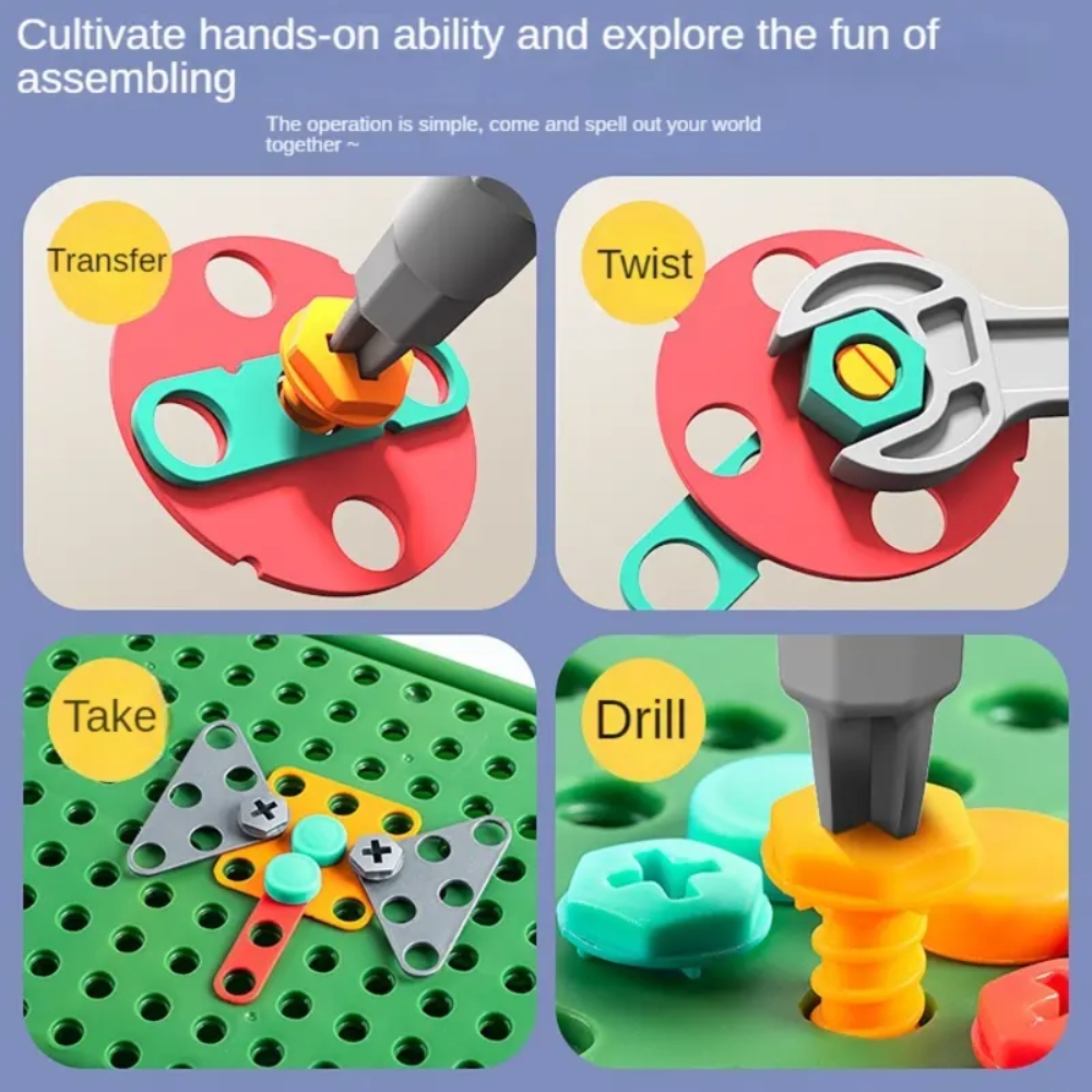 450Pcs Kids STEM Drill Set Cre - Gardening Tools Kit For Kids recension och pris