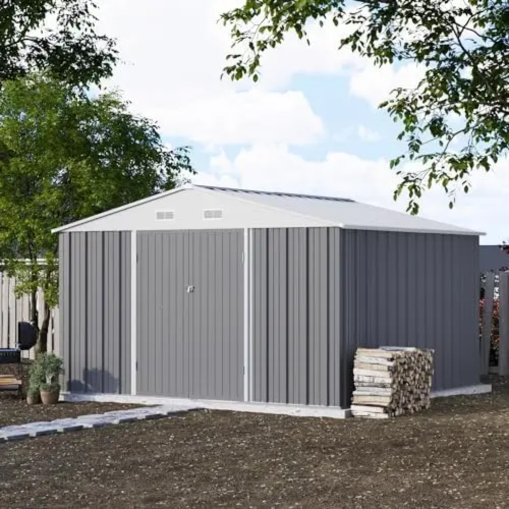 10x10 FT Metal Storage Shed, B - Gardening Tool recension och pris