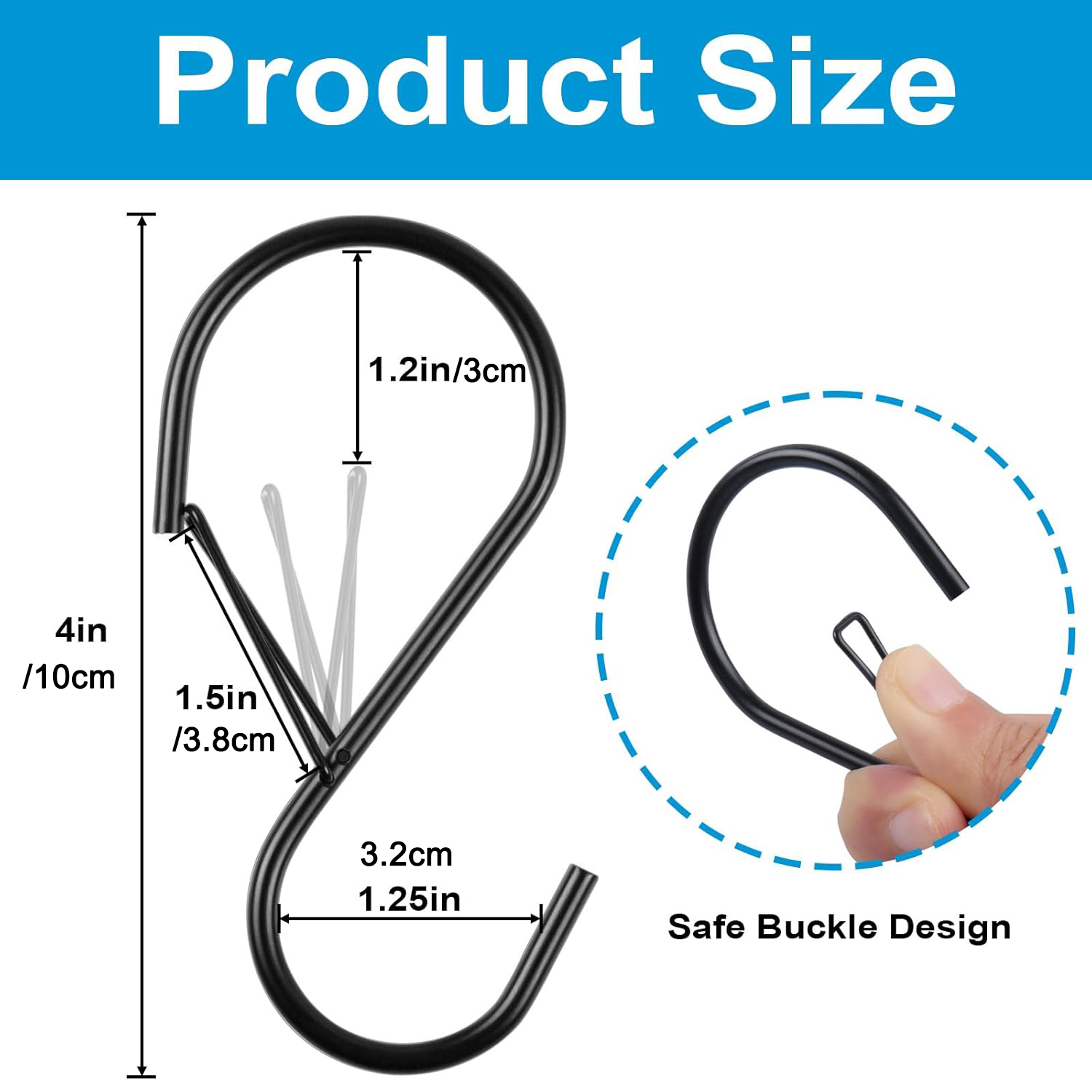 2/4/8Pcs 4Inch S Hooks for Han - Outdoor Planting Bag recension och pris