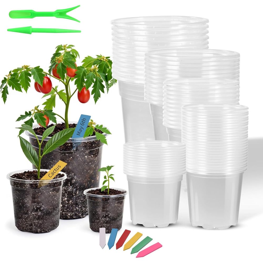 60-Pack Clear Plastic Nursery  - Gardening Tools Labeled recension och pris