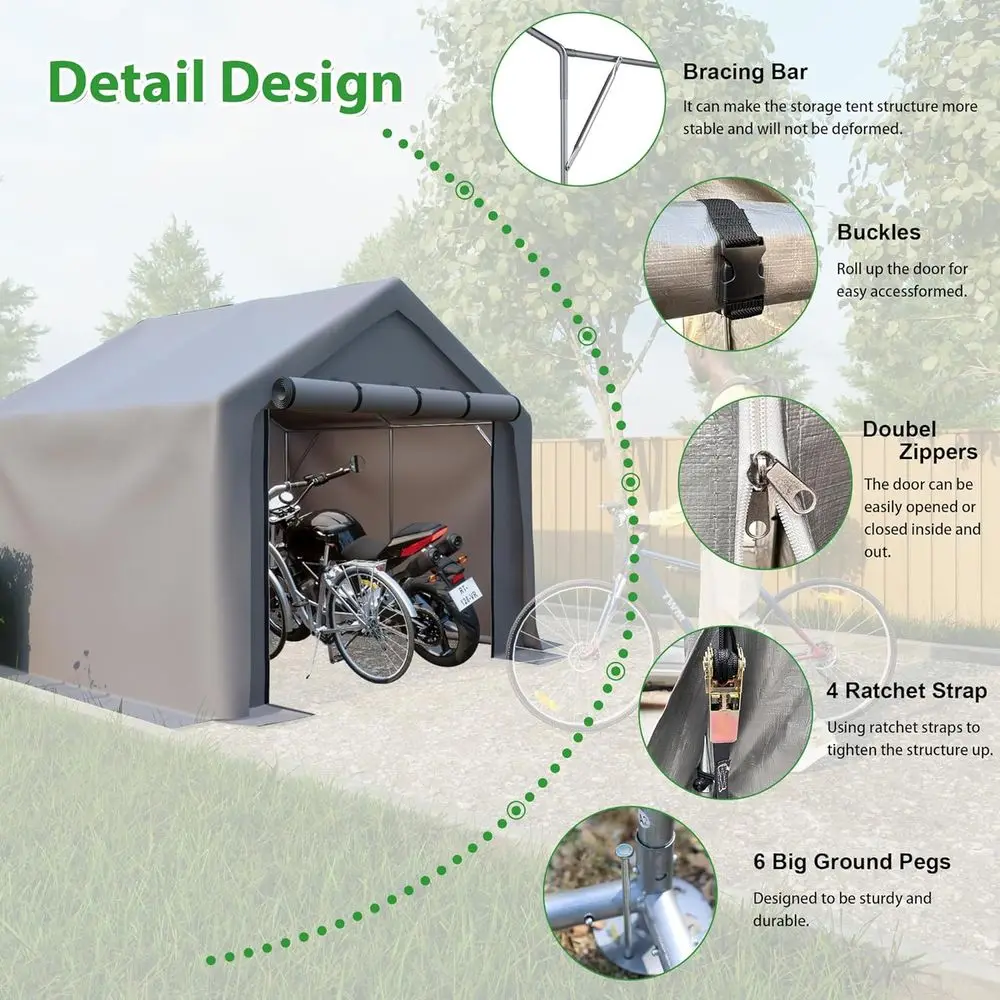 Portable Outdoor Storage Tent, - Gardening Tools You Need recension och pris